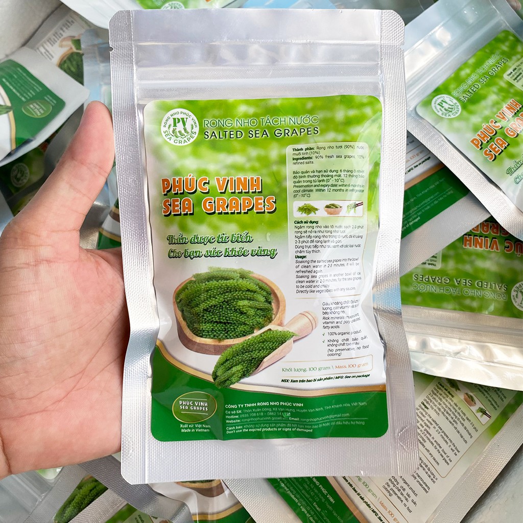 Rong Nho Tách Nước Phúc Vinh Gói 100gr Ăn Liền Thơm Ngon Giòn Giòn - Hàng Loại 1 | BigBuy360 - bigbuy360.vn