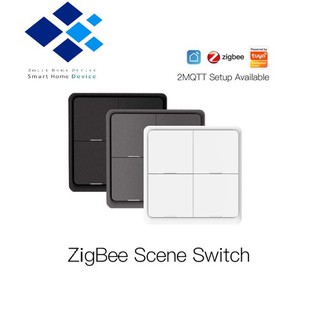 Công tắc dán tường Zigbee Tuya 4 nút bật tắt ngữ cảnh điều khiển thiết bị Tuya