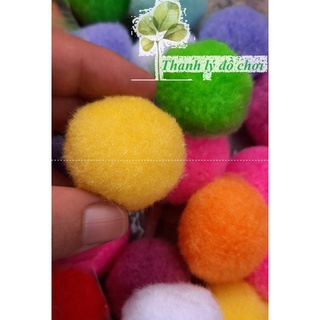 Hạt pom pom nhiều màu làm slime