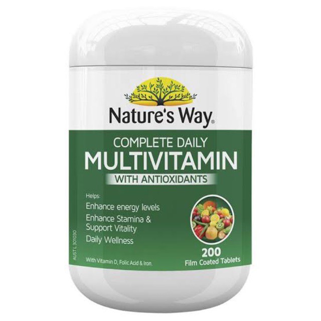 Vitamin Tổng Hợp Tảo Biển 200v - Nature Way Multivitamin - ĐỦ BILL- ĐI AIR