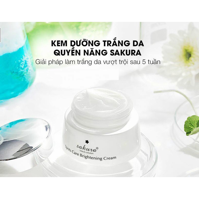 Kem Dưỡng Trắng Da Và Ngăn Ngừa Sạm Nám Sakura Spots Care Brightening Cream-13gr