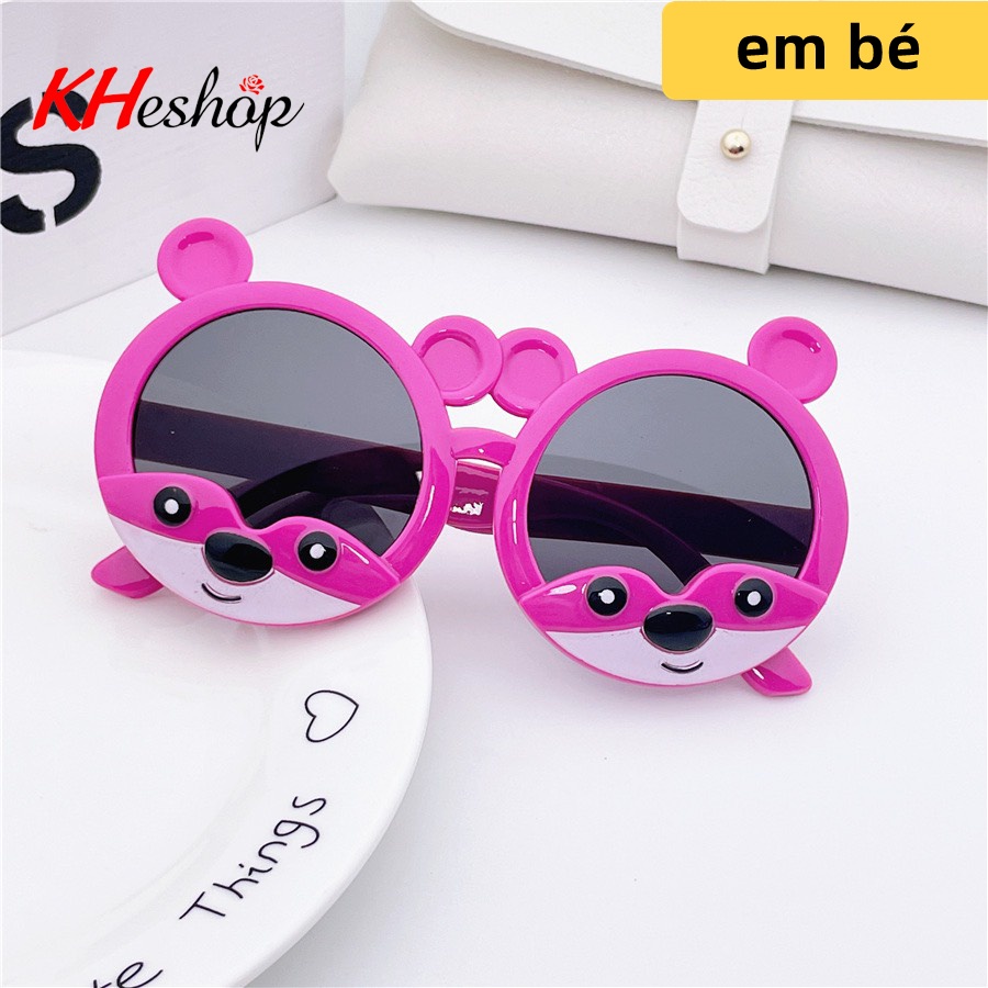 Kính râm hình hoạt hình Gấu dễ thương, bảo vệ mắt của bé khỏi tác hại UV mã Y1617