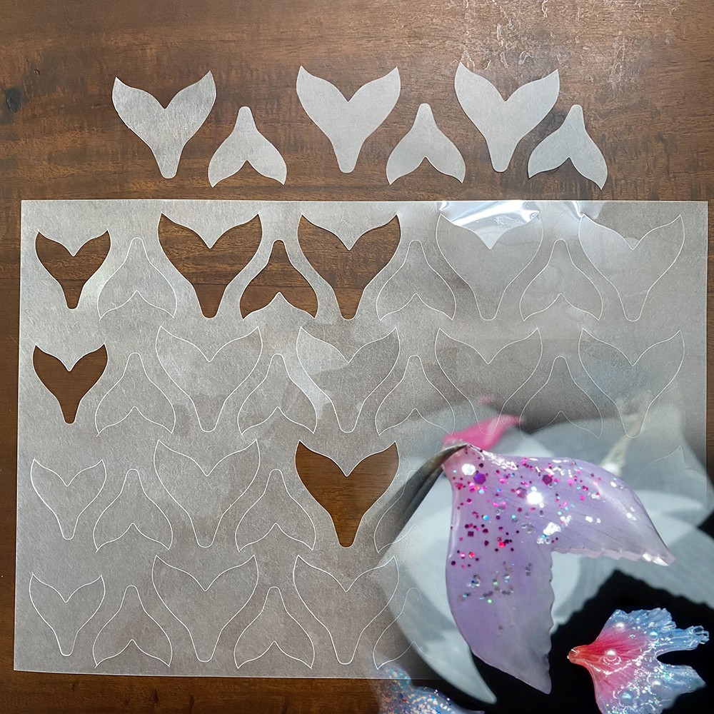 Đuôi cá nhựa co nhiệt plastic shrink cắt sẵn làm thủ công handmade diy