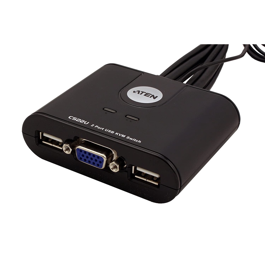 CHÍNH HÃNG ,QUA SỬ DỤNG Bộ ATEN chuyển và chia 1 vga ra 2 VGA + 2 USB kèm công tắc Công tắc KVM