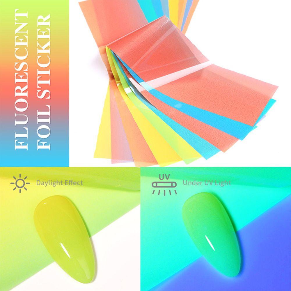 Set 10 Miếng Dán Móng Tay Dạ Quang Lấp Lánh Thời Trang