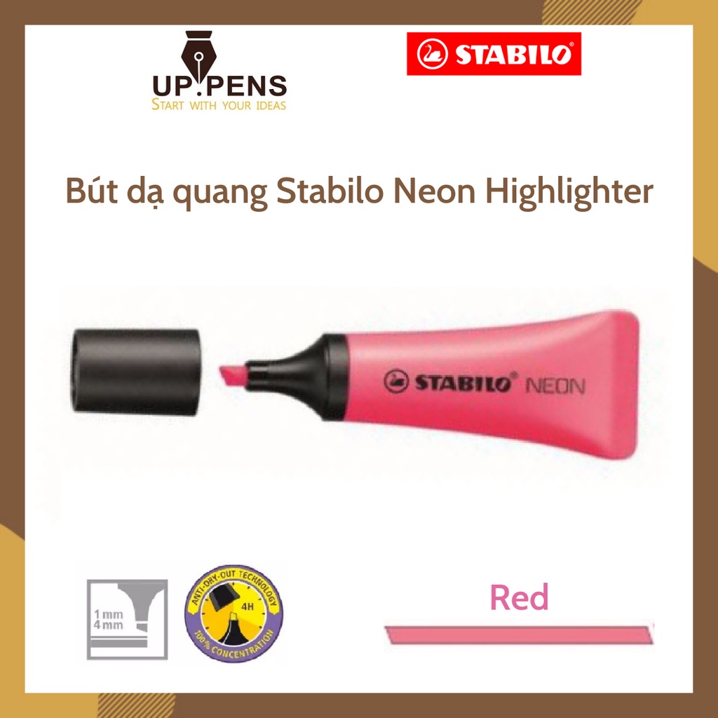 Bút dạ quang Stabilo Neon Highlighter – Màu đỏ (Red)