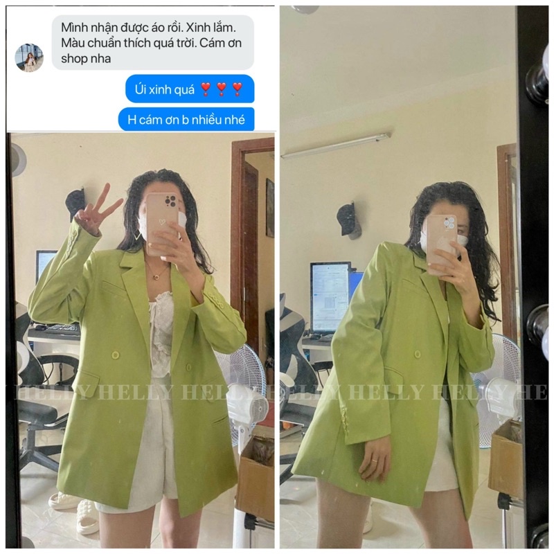 ÁO BLAZER NỮ FORM SUÔNG RỘNG HELLY SHOP
