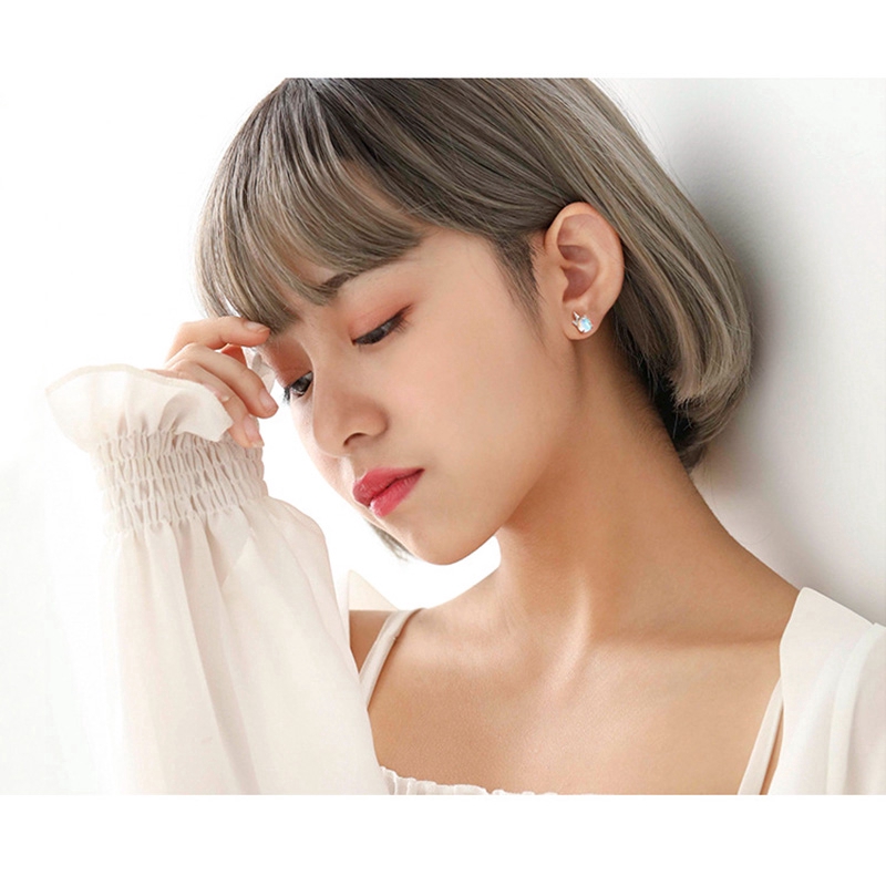 Bông Tai Hình Kỳ Lân Màu Cầu Vồng Thời Trang Cho Nữ