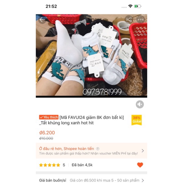 Tất khủng long hót hít