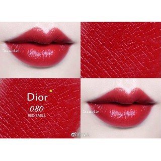 Son Dior Rouge Màu 080 Red Smile - ĐỎ TƯƠI TRẺ TRUNG, QUYẾN RŨ