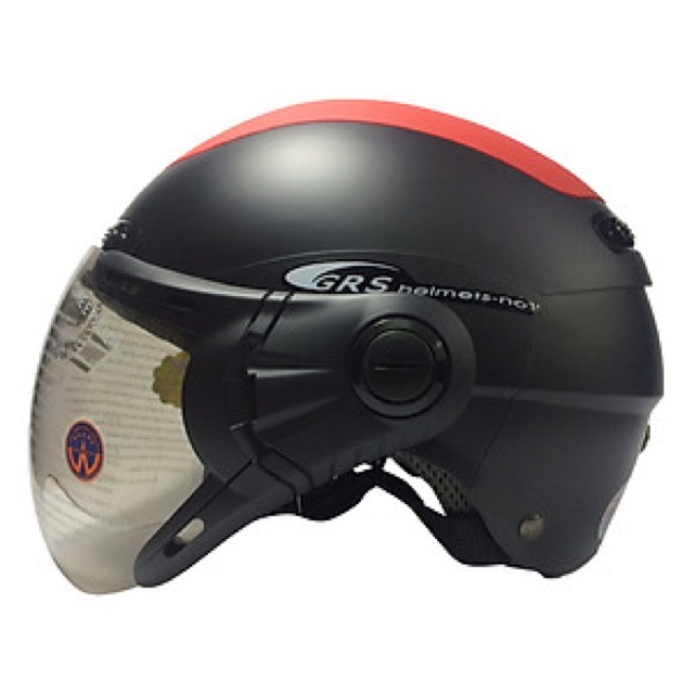 mũ bảo hiểm nửa đầu GRS A 102 k hàng chính hãng kính chống lóa chống xước không chói đèn khi đi đêm