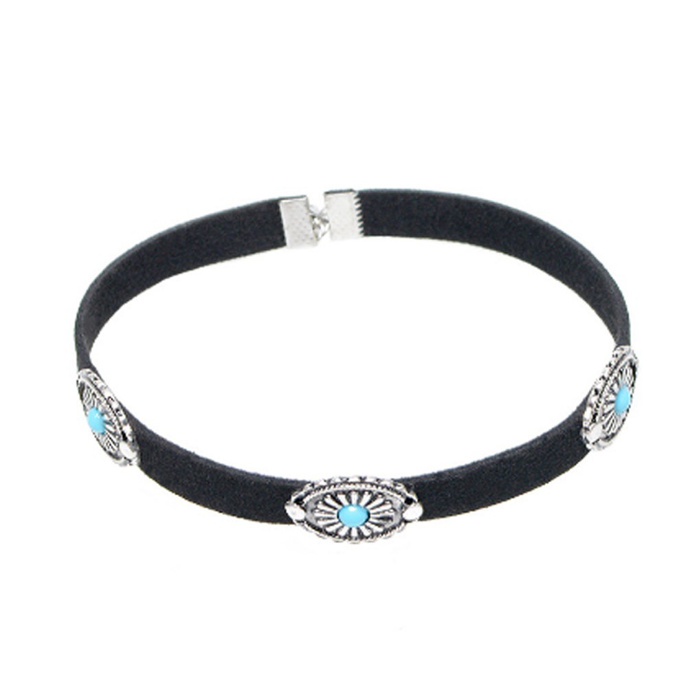 Vòng choker da Vintage cá tính cho nữ