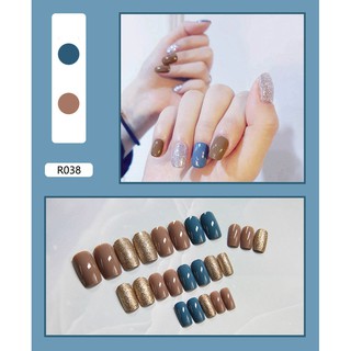 Xả- Combo 6 bộ 24 móng tay giả thời trang kèm keo dán