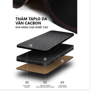 Thảm taplo da cacbon ô tô Vinfast
