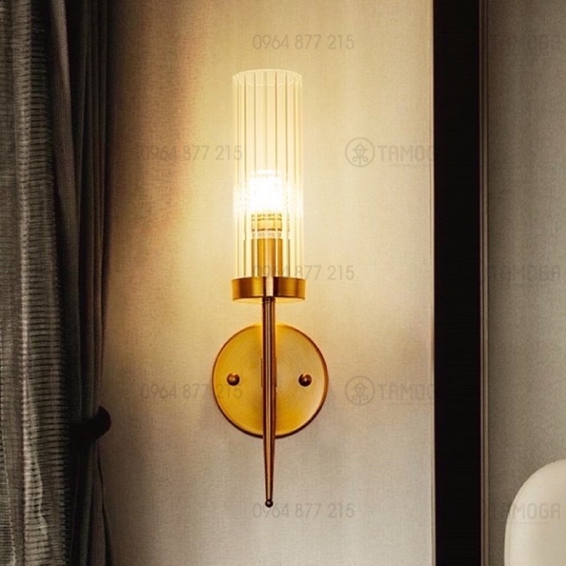 Đèn ngủ treo tường, đèn tường trang trí pha lê đơn DGT 1267, 3008