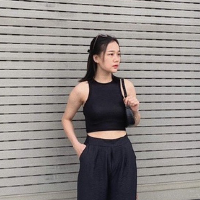 Áo Ba Lỗ Croptop Ôm Body Sát Nách Hở Vai Nữ - Áo 3 lỗ không tay vải thun tăm vải đẹp cao cấp giá rẻ hàn quốc | BigBuy360 - bigbuy360.vn