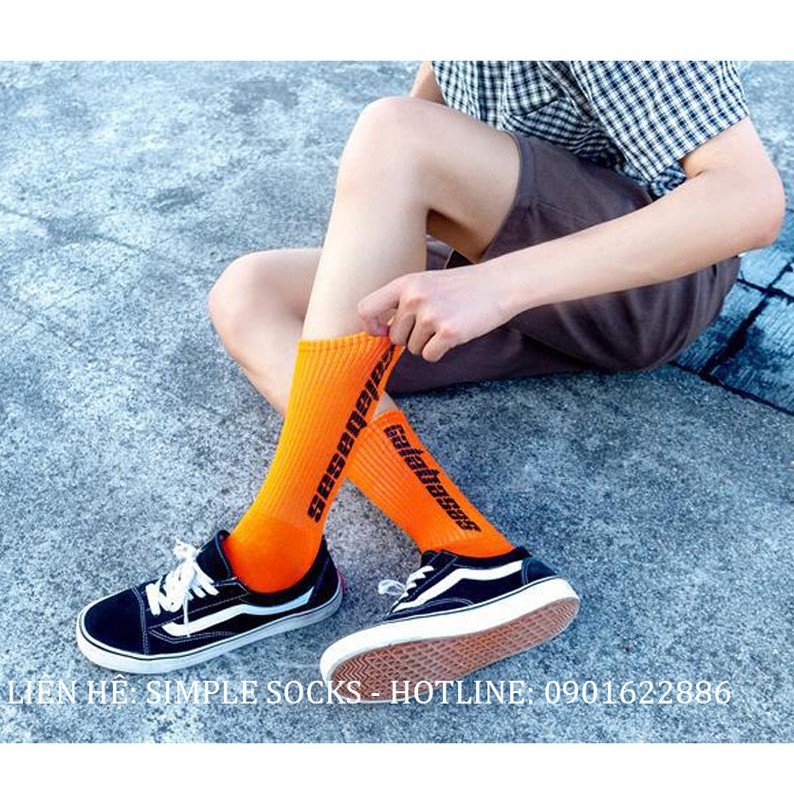 Tất Cổ Cao Thể Thao Galabasas 🔴FREESHIP🔴Vớ Thời Trang Nam Nữ Unisex - Chất Cotton Dày Dặn Mang Giày Sneaker