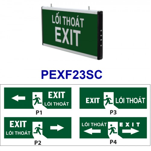 Đèn Exit Paragon 2 mặt PEXF 23SC