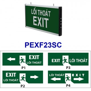 Đèn exit paragon 2 mặt pexf 23sc
