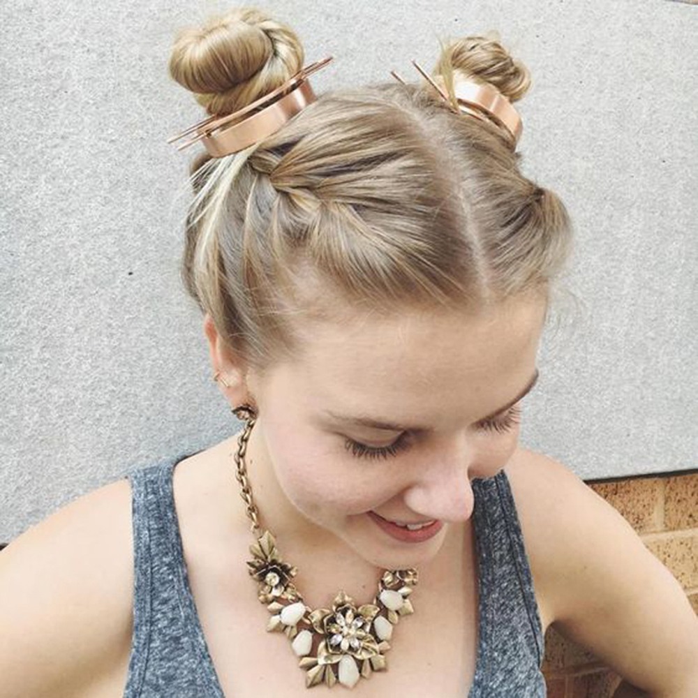 (Hàng Mới Về) Trâm Cài Tóc Hình Tròn Bằng Hợp Kim Nhiều Màu Dành Cho Nữ