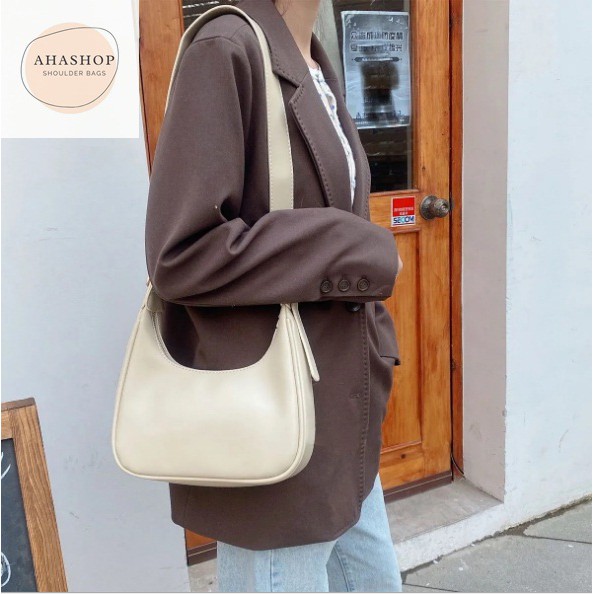 [SẴN HÀNG - BAO CHẤT] Túi đeo chéo da trơn quai bản to style ullzang Hàn quốc A017