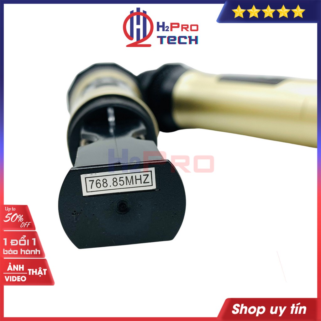Đôi micro không dây cao cấp, micro karaoke cho loa kéo Best Sound V-W003 tặng pin sạc, chống lăn, lọc míc-H2pro tech