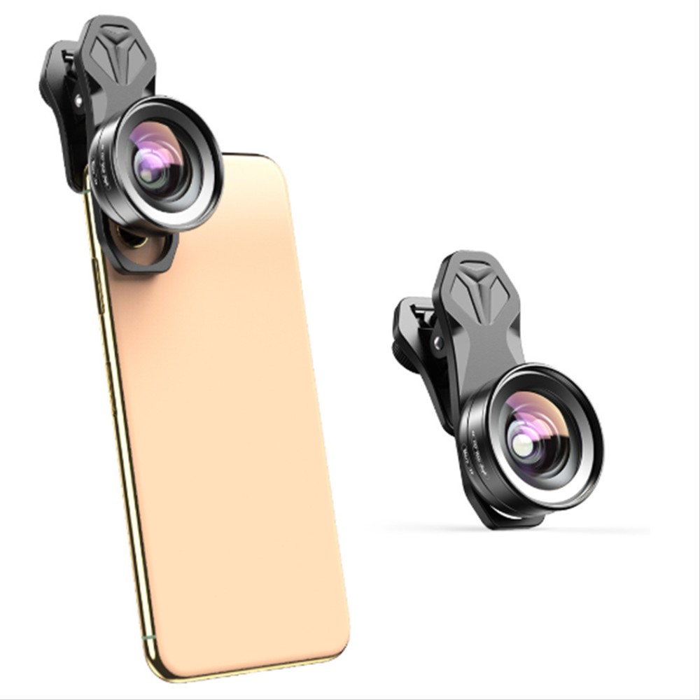 Ống kính apexel 2in1,lens góc rộng và macro,góc rộng 120 độ,chuẩn 4K dành cho điện thoại