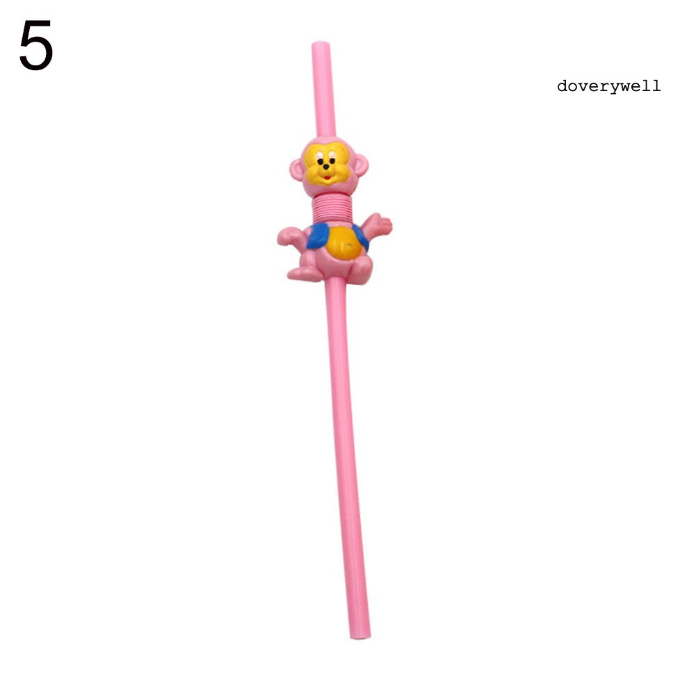 Ống Hút Nhựa Kiểu Dáng Động Vật Hoạt Hình Dễ Thương