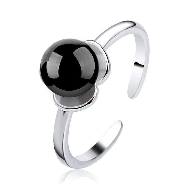 Nhẫn dạng mở Aincin-S1 mạ bạc 925 đính ngọc trai giả sang trọng cho nữ