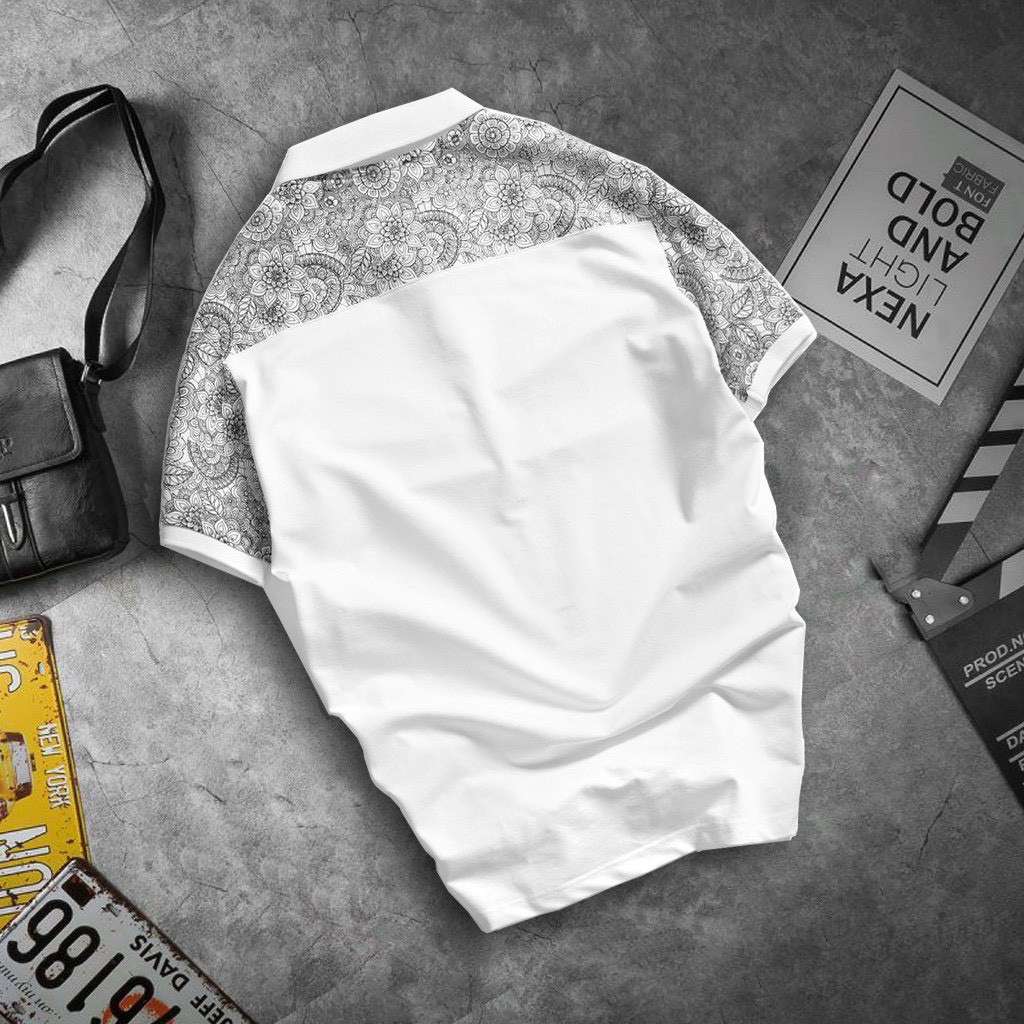 Áo Thun Cổ Bẻ, Áo Polo Nam Tay Ngắn Phối Hoa Văn Mẫu Mới Hè 2021 Chất Thun Cá Sấu Thoáng Mát - AC107 - Shopmens | BigBuy360 - bigbuy360.vn