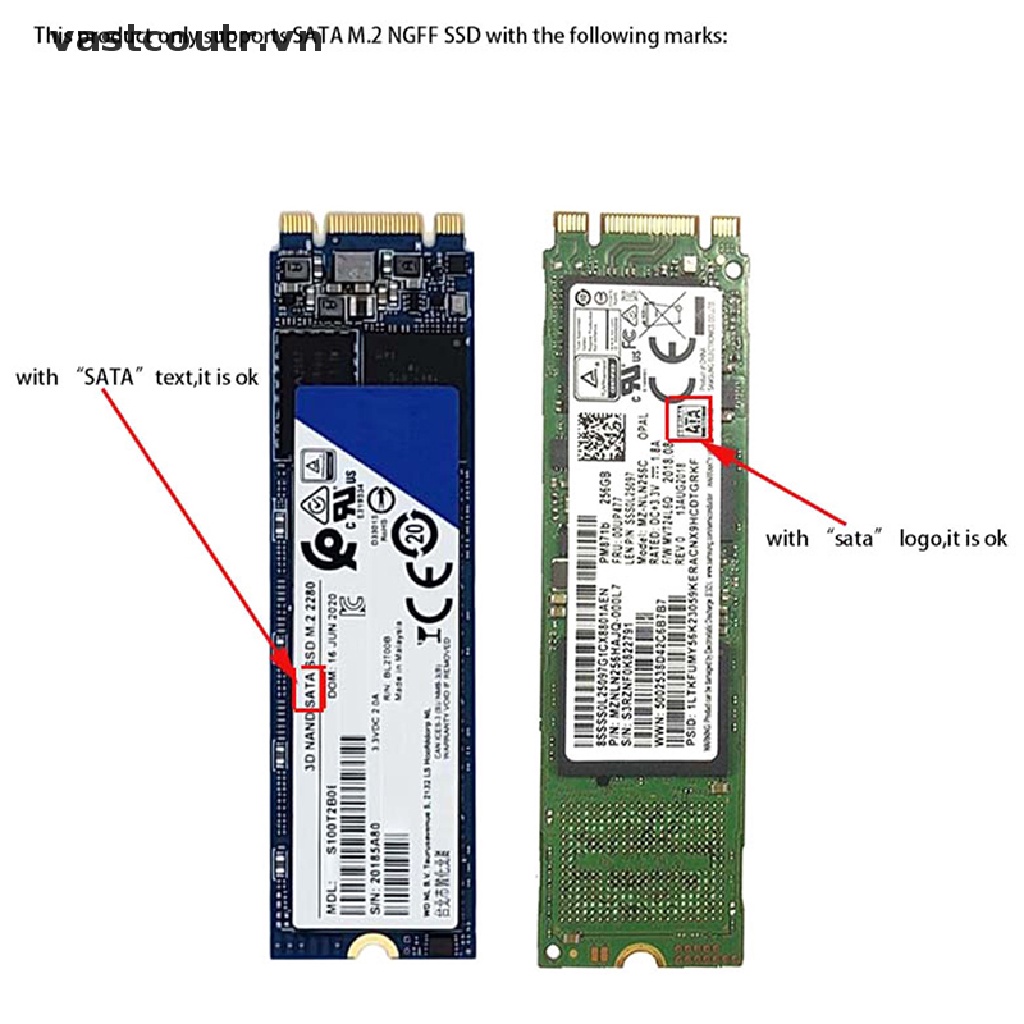 Card Chuyển Đổi SATA M.2 NGFF SSD Sang 2.5 &quot;SATA 2.5&quot; SATA Sang M.2 NGFF SSD