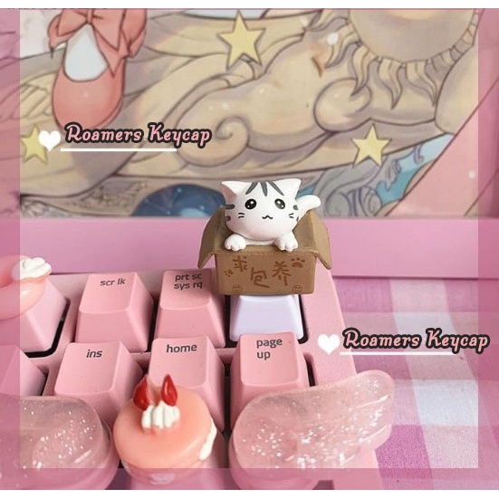 Keycap lẻ anime hình mèo hộp siêu cute dễ thương