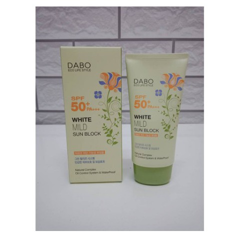 Kem Chống Nắng Dabo White Mild Sunblock SPF50+ PA+++ 70ml