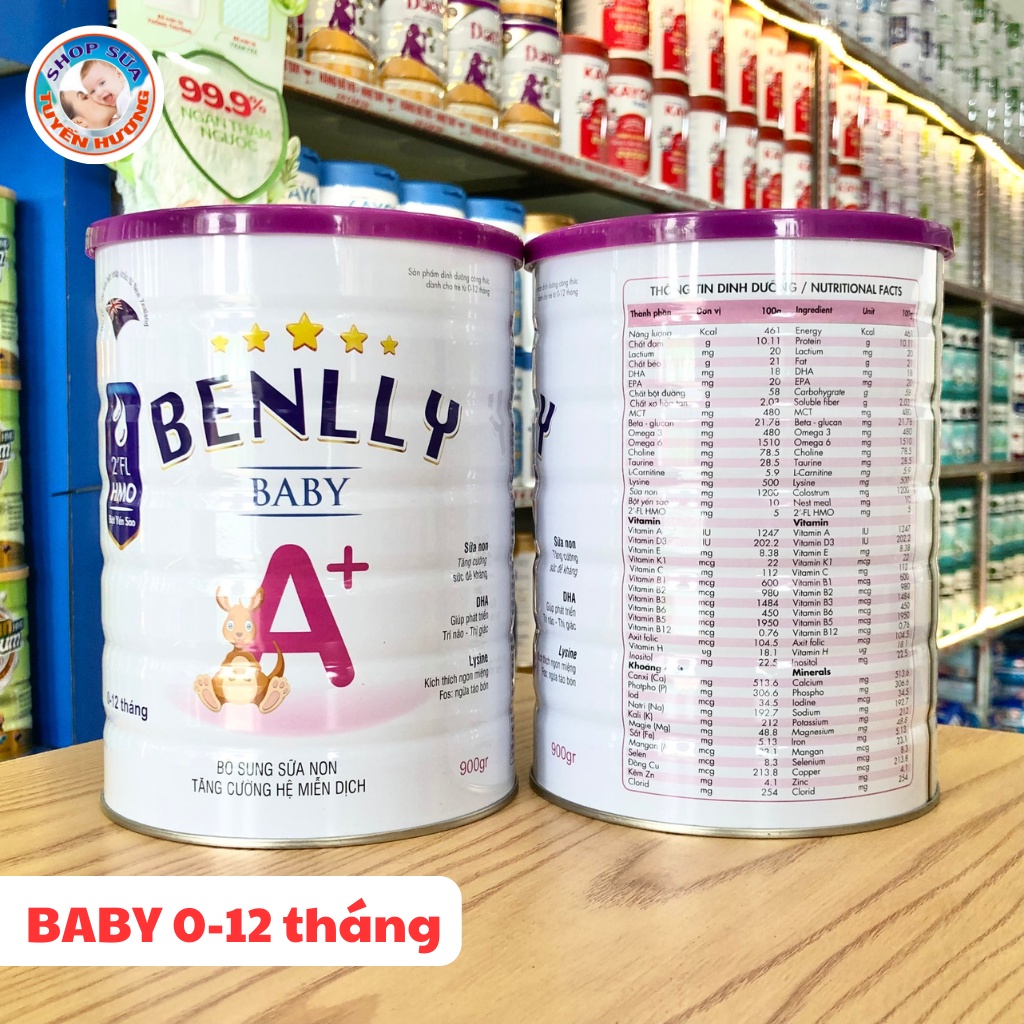 Sữa Benlly số 1,2,3,4 Hộp 900G - Bổ sung bột yến sào cao cấp