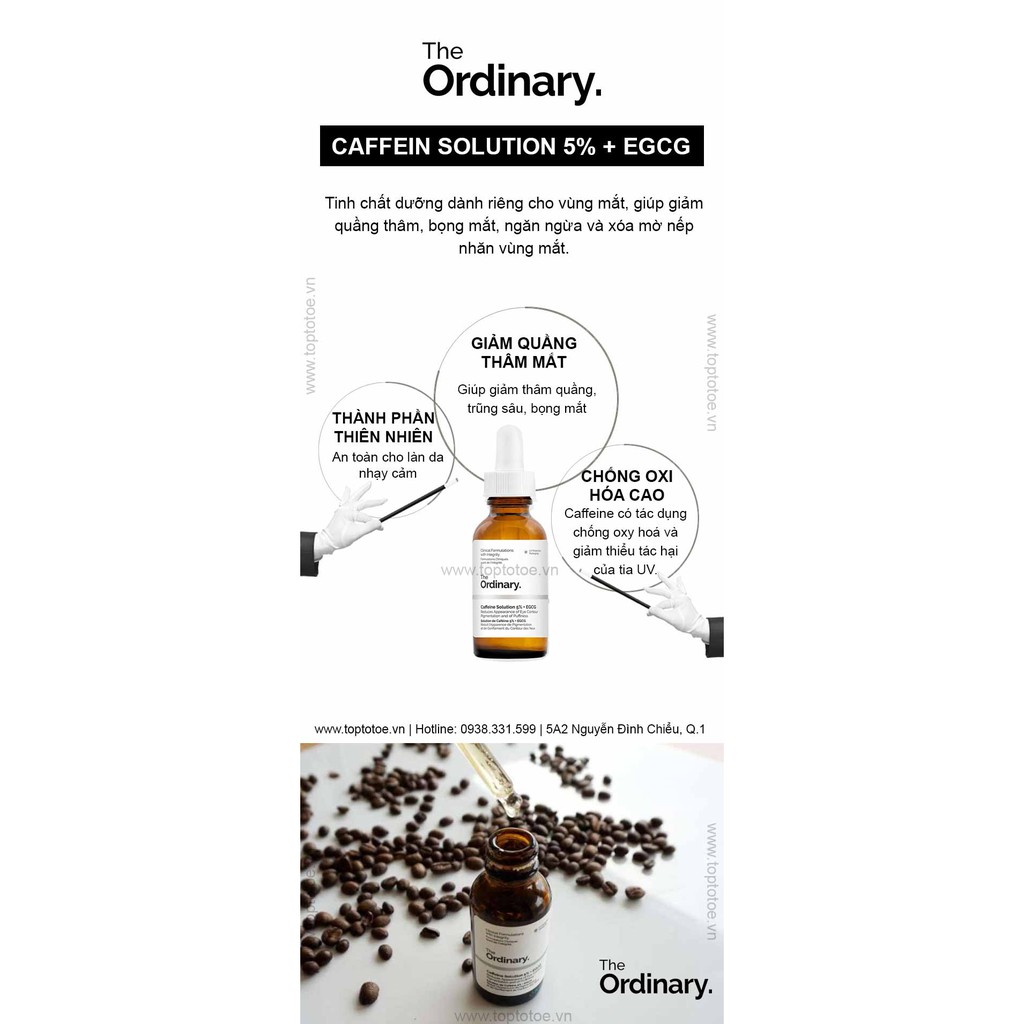 Serum Giảm Quầng Thâm Và Bọng Mắt The Ordinary Caffein Solution 5% + EGCG 30ml