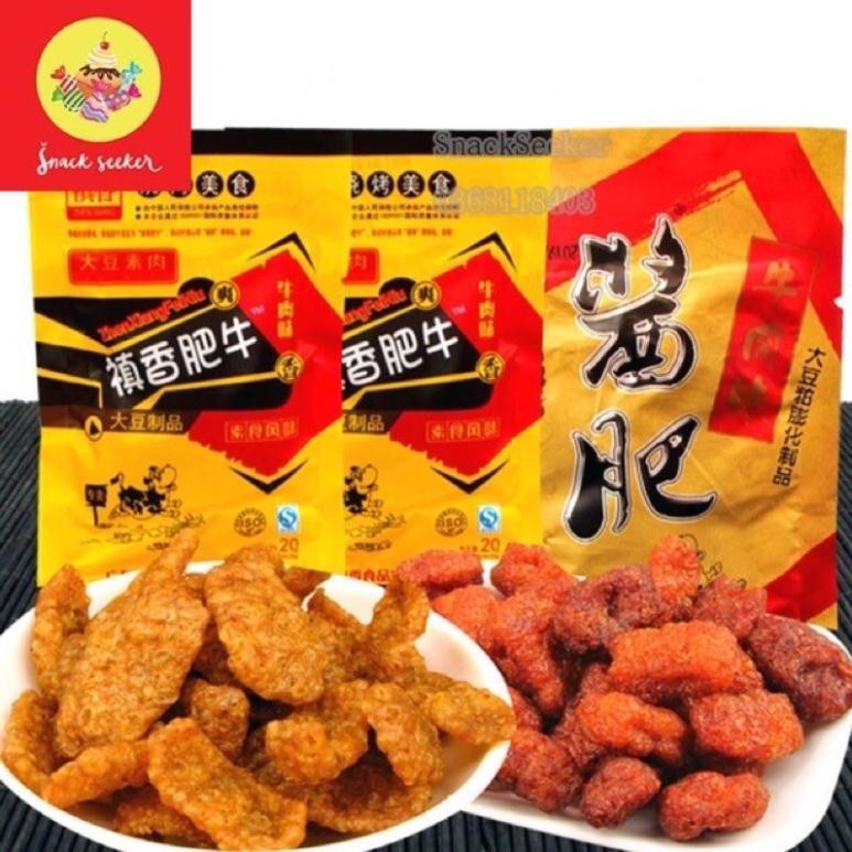 1 BỊCH 20 GÓI THỊT HỔ CHAY CAY VÀNG 45gr HƯƠNG VỊ BÒ BÉO ZHENXIANG.