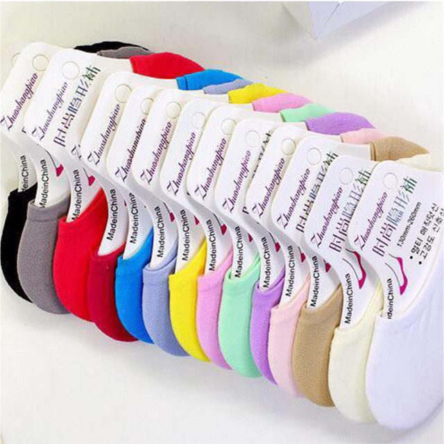 Tất chân cotton siêu mỏng màu kẹo ngọt phong cách Hàn Quốc