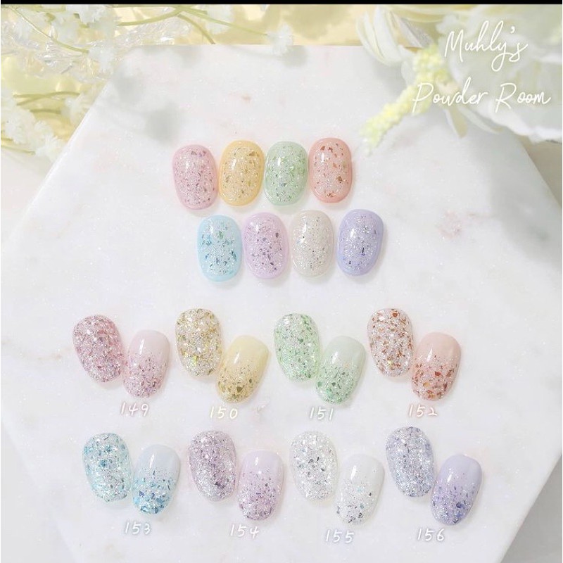 ♻️Freeship- Chính hãng♻️Bộ sản phẩm sơn gel cao cấp Hàn Quốc Cats me nail spring collection Muhly’s powder room ( 8 màu)