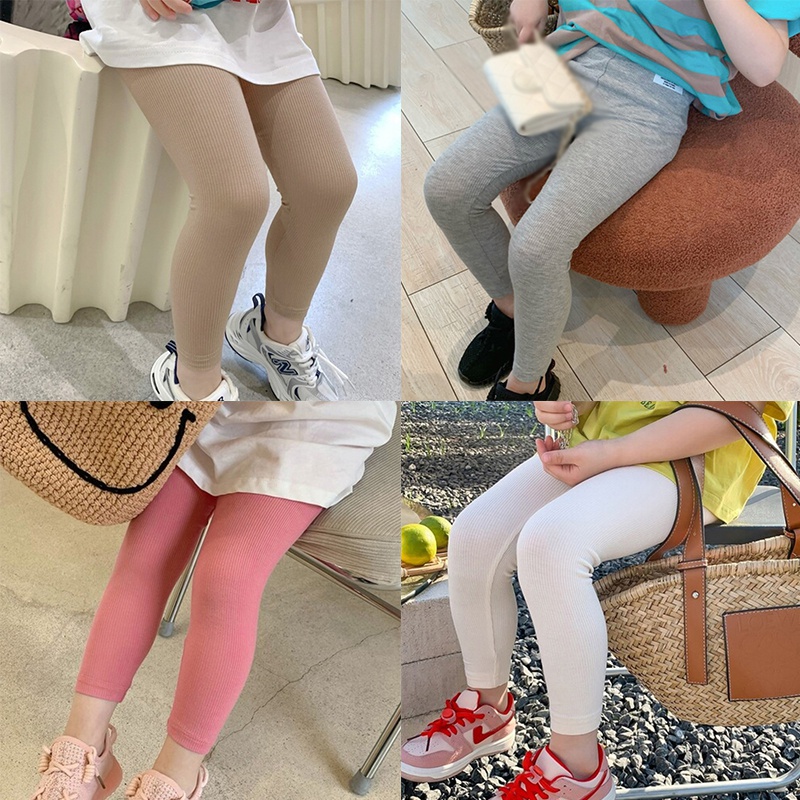 Quần legging mỏng màu kẹo dễ thương phong cách Hàn Quốc thời trang mùa hè cho bé gái