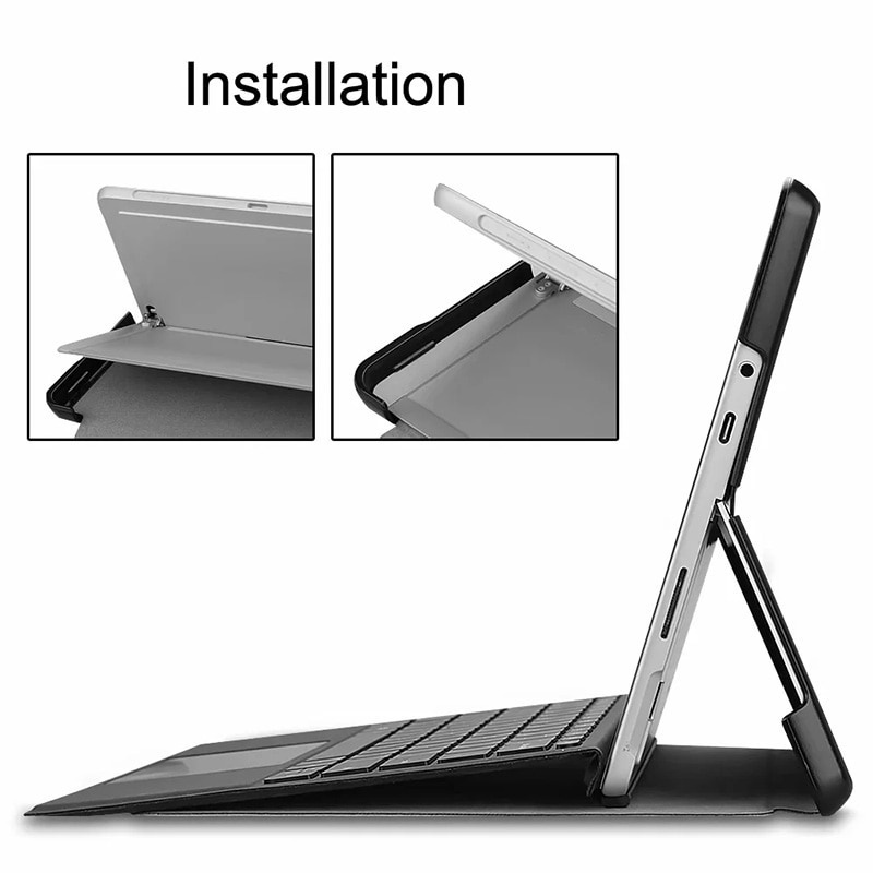 Bao da máy tính bảng bằng PU có thể đIều chỉnh dành cho Microsoft Surface Go2 Pro X 4 5 6 7