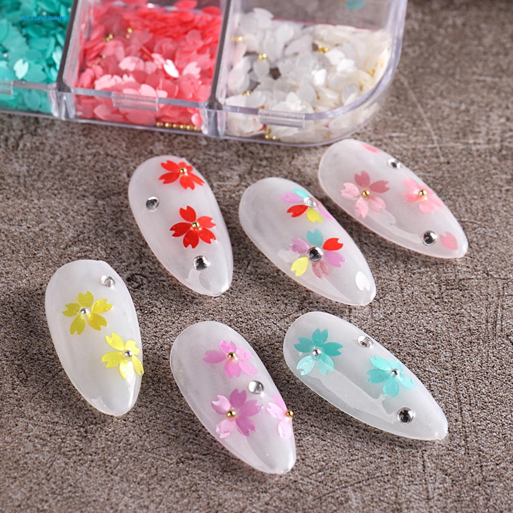 Atl| Cánh Hoa Giấy Trang Trí Móng Tay Nghệ Thuật Thân Thiện Với Môi Trường