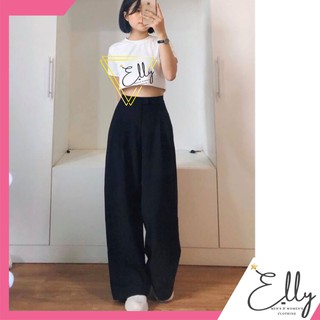 Quần Culottes ống rộng 2 ly cúc trước chất tuyết mưa