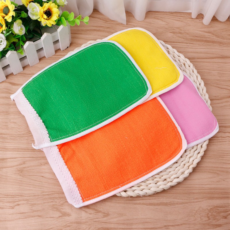 SEL♡♡ Exfoliating Washing Shower Bath Gloves Back Scrub Body Massage Rubbing Towel