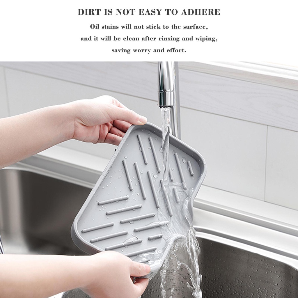 A-LIFE Khay Silicone Đựng Xà Phòng / Miếng Rửa Chén Tiện Dụng Cho Nhà Bếp