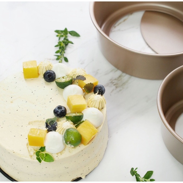 Khuôn làm bánh, khuôn tròn đế rời chống dính 12cm,16.5cm, 22 cm