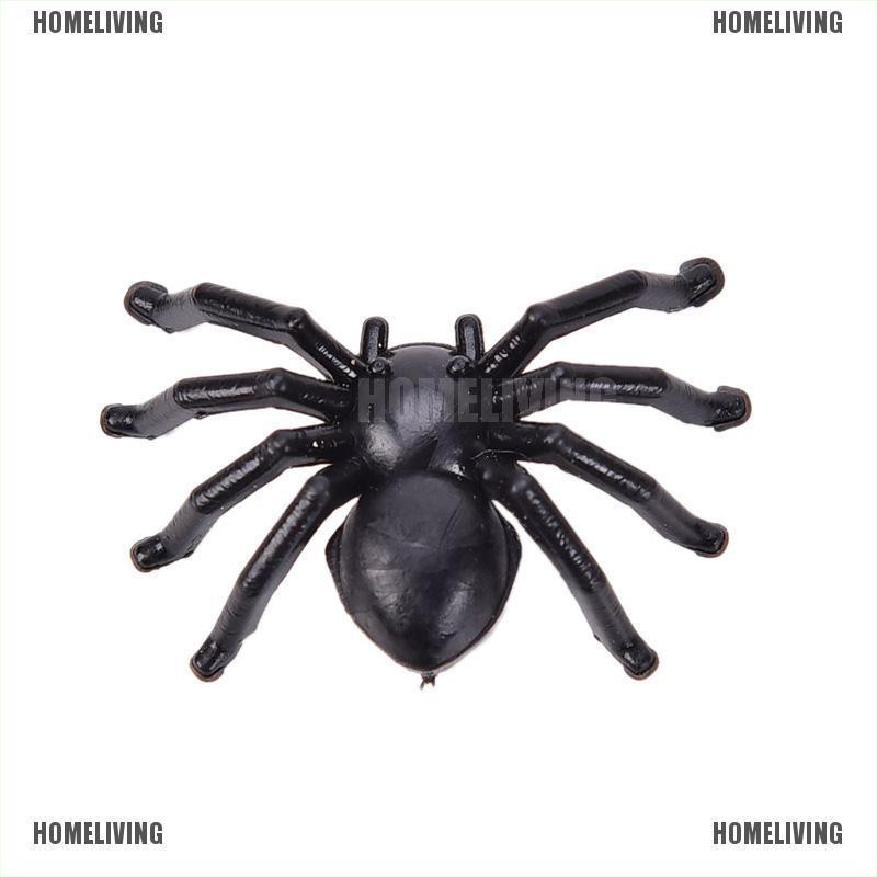 Set 50 Con Nhện Nhựa Màu Đen Trang Trí Halloween
