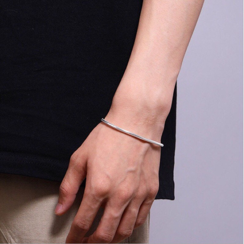 [ freeship ] Lắc tay bạc s925 đơn giản, độc đáo dành cho cả nam và nữ.