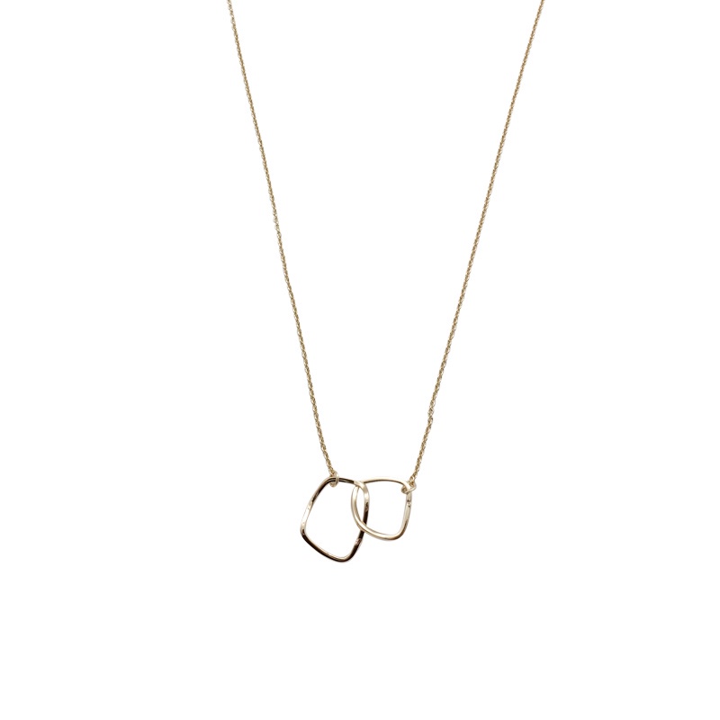 Dây Chuyền Mặt Nhẫn Đôi Phong Cách Retro 19A1270