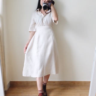 Váy linen bóp eo cách điệu