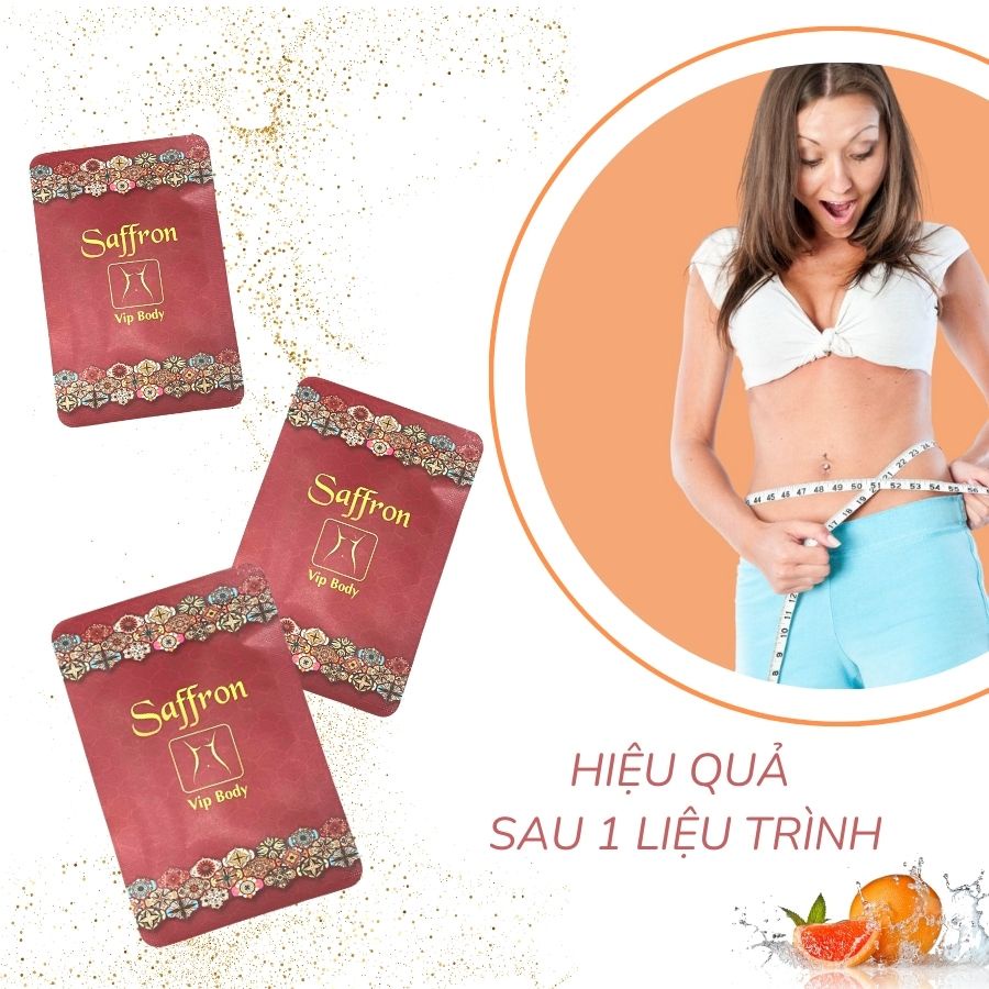 Saffron Vip Body Giảm Cân Thanh Lọc Cơ Thể Thúc Đẩy Đào Thải Mỡ Giảm Thèm Ăn Giảm Cân Lành Mạnh